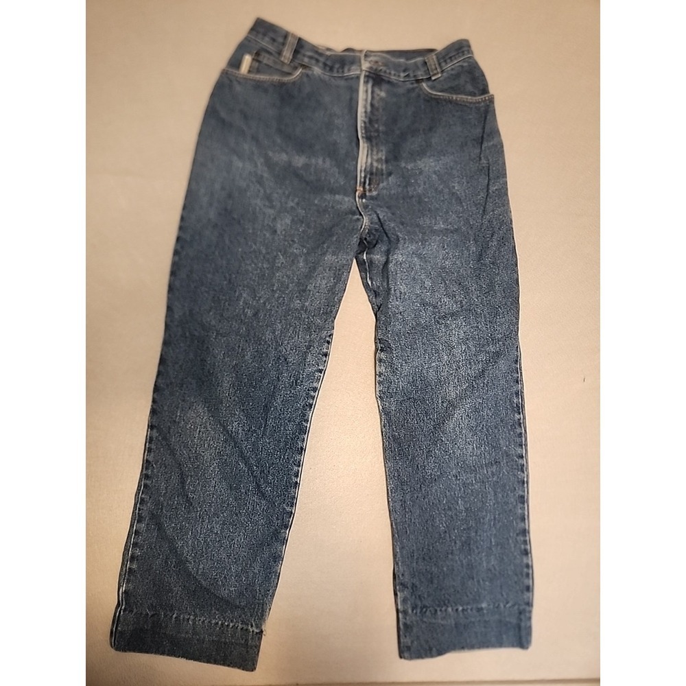 Vintage Pendleton Wooden High Waisted Blue Denim Whiskered Mom Jeans Women's 16